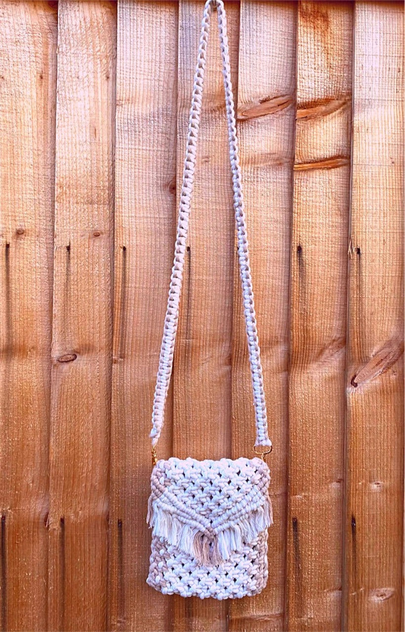 Macrame Crossbody Bag Phone Pouch